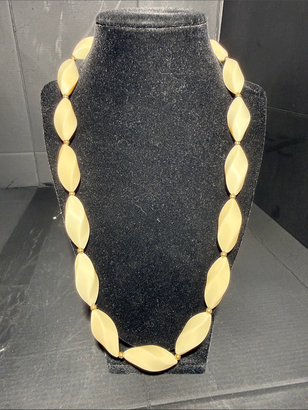 Vintage Trifari Marquise Bead Necklace - Women Jewelry
